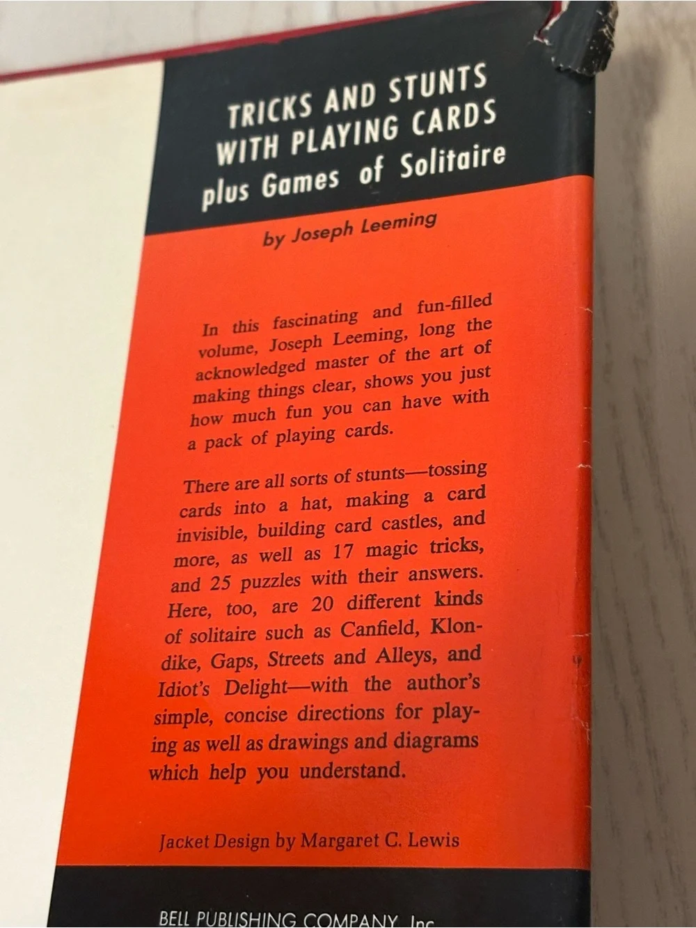 Vintage Magic Book Bells Hardcover 1973 Guide To Magic Tricks
